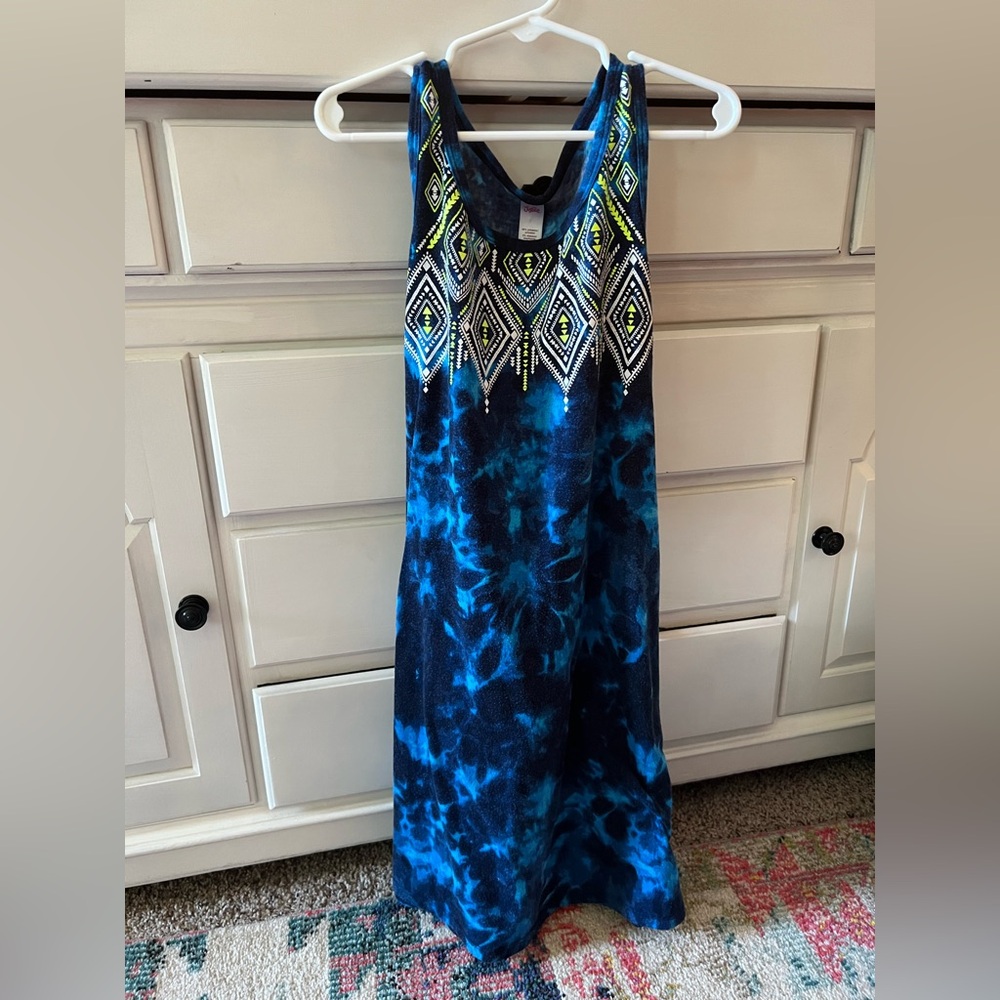 Justice- Girls Youth Blue Tie-Dye Maxi Dress